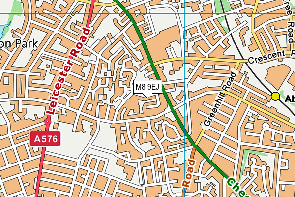 M8 9EJ map - OS VectorMap District (Ordnance Survey)