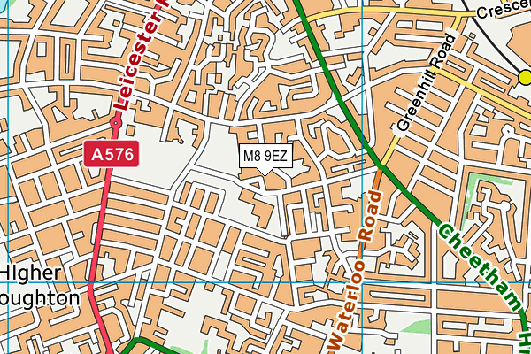 M8 9EZ map - OS VectorMap District (Ordnance Survey)