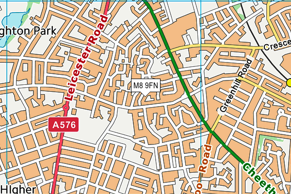 M8 9FN map - OS VectorMap District (Ordnance Survey)