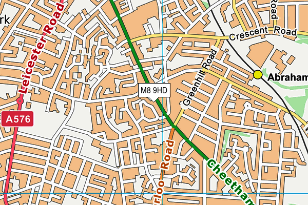 M8 9HD map - OS VectorMap District (Ordnance Survey)