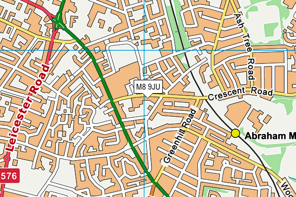 M8 9JU map - OS VectorMap District (Ordnance Survey)