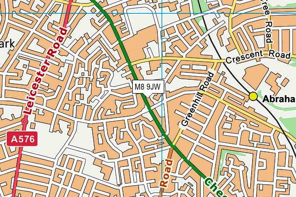 M8 9JW map - OS VectorMap District (Ordnance Survey)