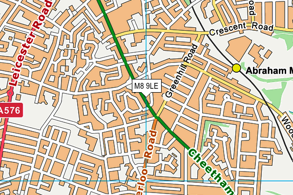 M8 9LE map - OS VectorMap District (Ordnance Survey)