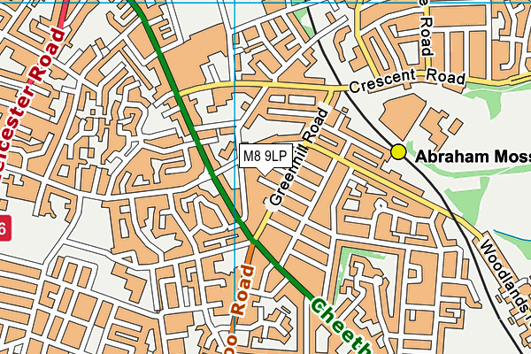 M8 9LP map - OS VectorMap District (Ordnance Survey)