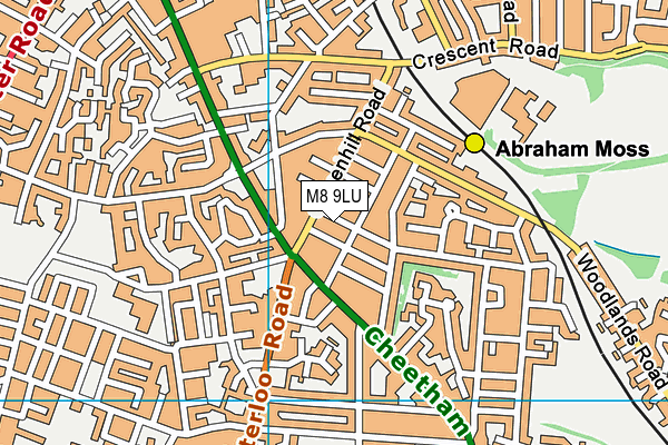 M8 9LU map - OS VectorMap District (Ordnance Survey)
