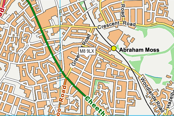 M8 9LX map - OS VectorMap District (Ordnance Survey)