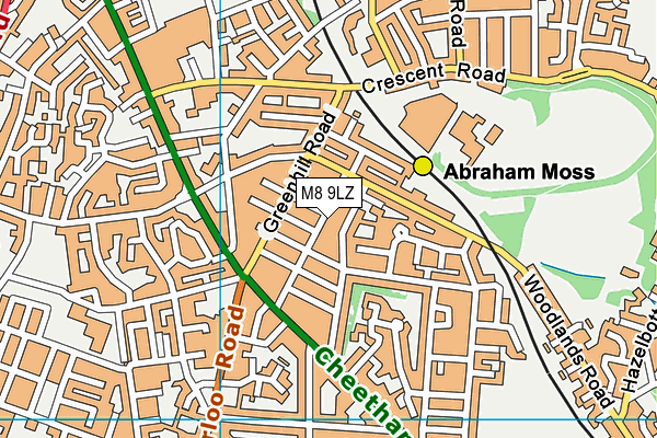 M8 9LZ map - OS VectorMap District (Ordnance Survey)