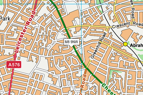 M8 9NW map - OS VectorMap District (Ordnance Survey)