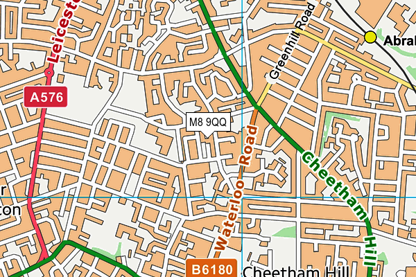 M8 9QQ map - OS VectorMap District (Ordnance Survey)