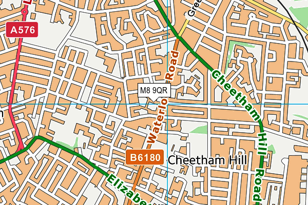 M8 9QR map - OS VectorMap District (Ordnance Survey)