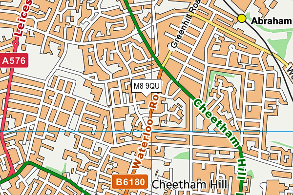 M8 9QU map - OS VectorMap District (Ordnance Survey)