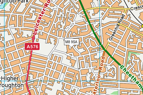 M8 9SA map - OS VectorMap District (Ordnance Survey)