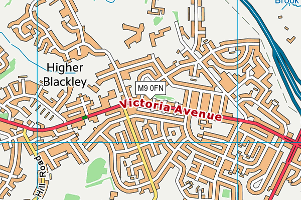 M9 0FN map - OS VectorMap District (Ordnance Survey)