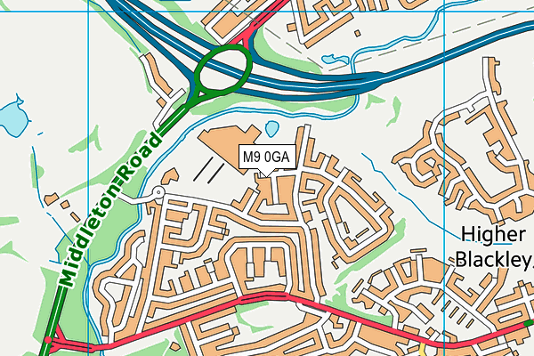 M9 0GA map - OS VectorMap District (Ordnance Survey)