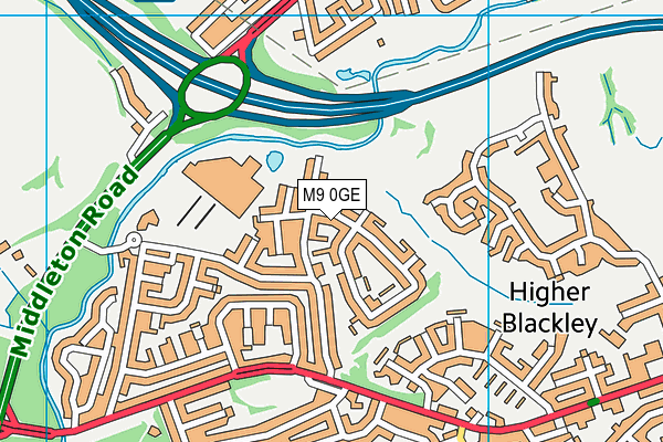 M9 0GE map - OS VectorMap District (Ordnance Survey)