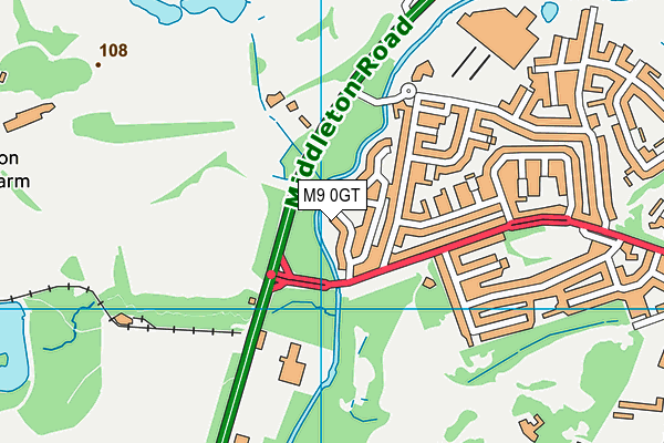 M9 0GT map - OS VectorMap District (Ordnance Survey)