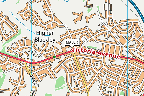 M9 0LR map - OS VectorMap District (Ordnance Survey)