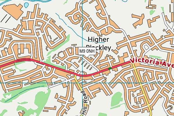 M9 0NH map - OS VectorMap District (Ordnance Survey)