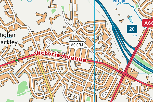 M9 0RJ map - OS VectorMap District (Ordnance Survey)