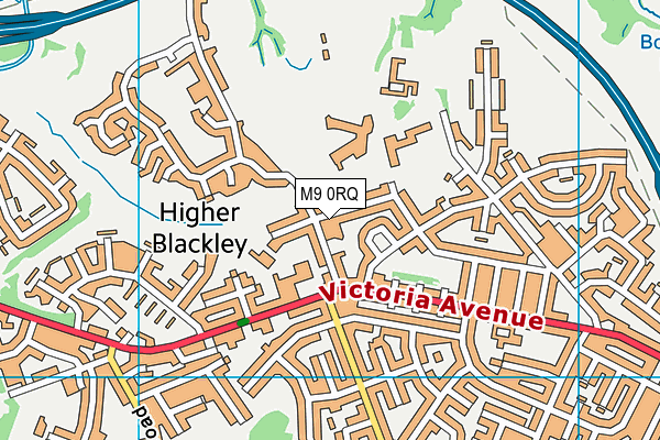 M9 0RQ map - OS VectorMap District (Ordnance Survey)