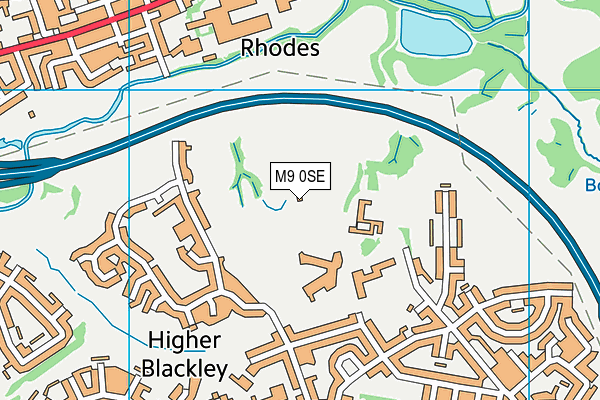 M9 0SE map - OS VectorMap District (Ordnance Survey)