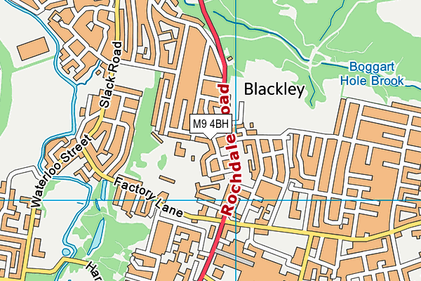 M9 4BH map - OS VectorMap District (Ordnance Survey)