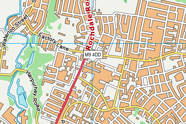 M9 4DD map - OS VectorMap District (Ordnance Survey)