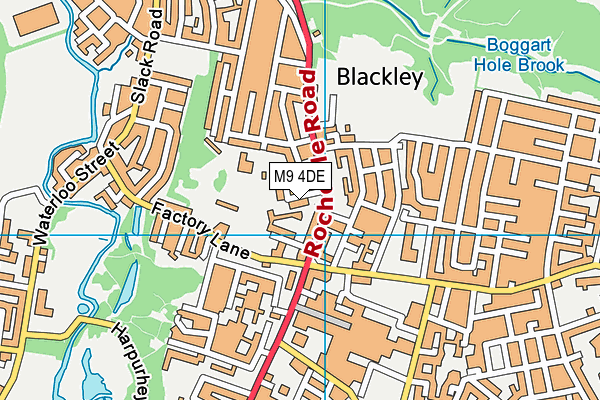 M9 4DE map - OS VectorMap District (Ordnance Survey)