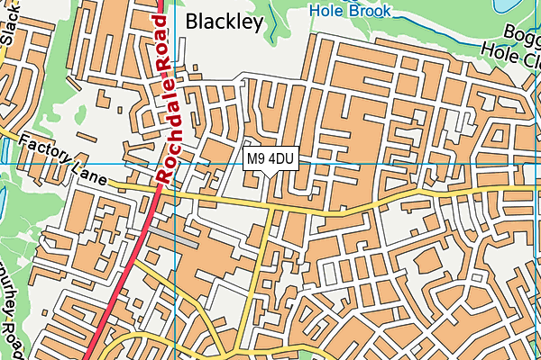 Holy Trinity CofE Primary School map (M9 4DU) - OS VectorMap District (Ordnance Survey)
