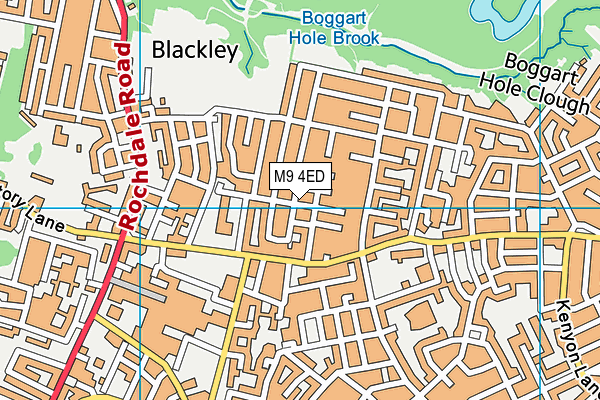 M9 4ED map - OS VectorMap District (Ordnance Survey)