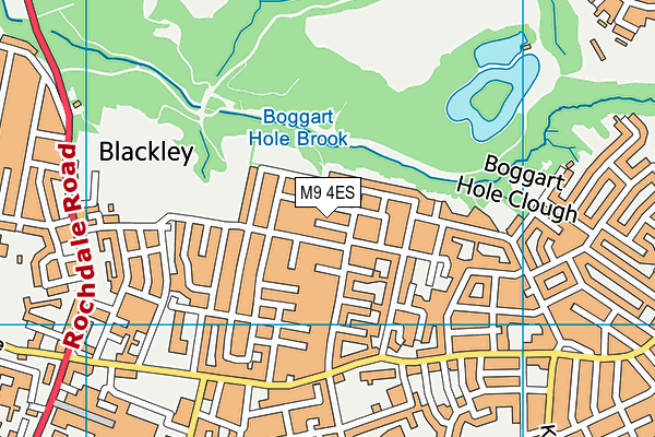 M9 4ES map - OS VectorMap District (Ordnance Survey)