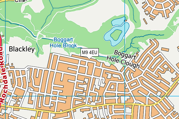 M9 4EU map - OS VectorMap District (Ordnance Survey)