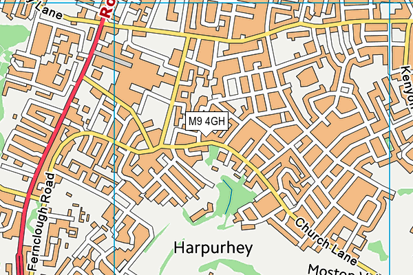 M9 4GH map - OS VectorMap District (Ordnance Survey)