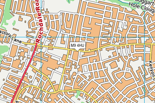 M9 4HU map - OS VectorMap District (Ordnance Survey)