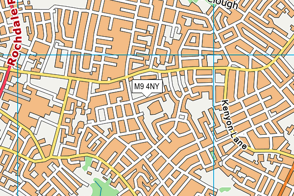 M9 4NY map - OS VectorMap District (Ordnance Survey)