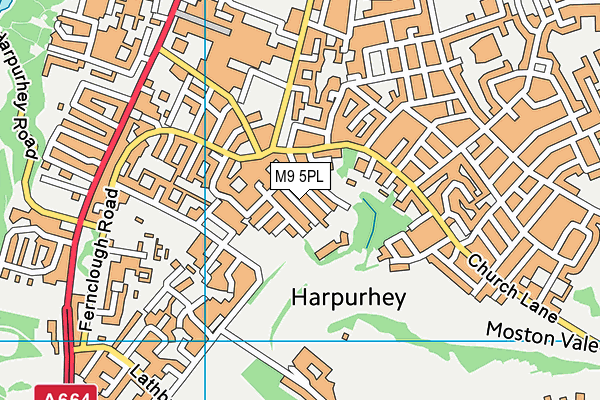 M9 5PL map - OS VectorMap District (Ordnance Survey)