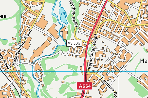 M9 5SG map - OS VectorMap District (Ordnance Survey)