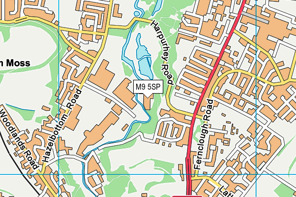 M9 5SP map - OS VectorMap District (Ordnance Survey)