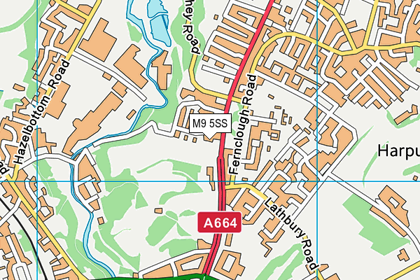 M9 5SS map - OS VectorMap District (Ordnance Survey)