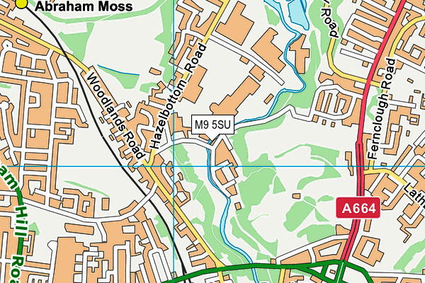 M9 5SU map - OS VectorMap District (Ordnance Survey)