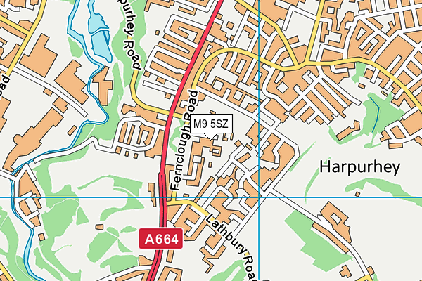 M9 5SZ map - OS VectorMap District (Ordnance Survey)