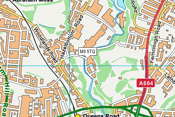 M9 5TQ map - OS VectorMap District (Ordnance Survey)