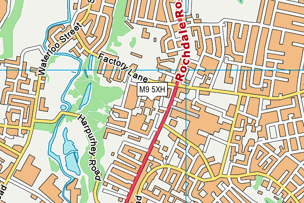 M9 5XH map - OS VectorMap District (Ordnance Survey)