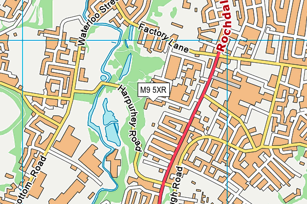 M9 5XR map - OS VectorMap District (Ordnance Survey)
