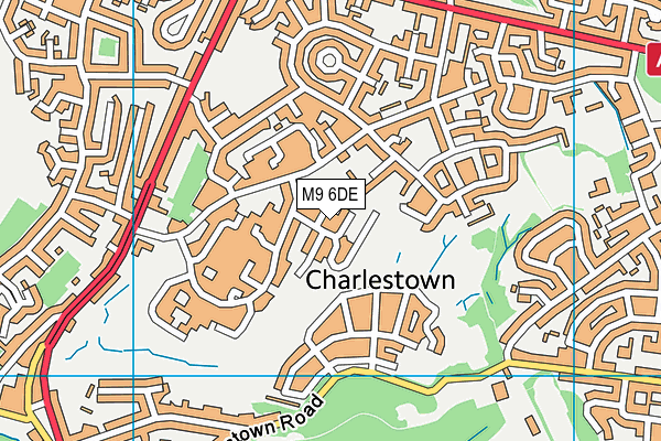 M9 6DE map - OS VectorMap District (Ordnance Survey)