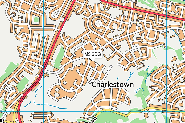 M9 6DG map - OS VectorMap District (Ordnance Survey)