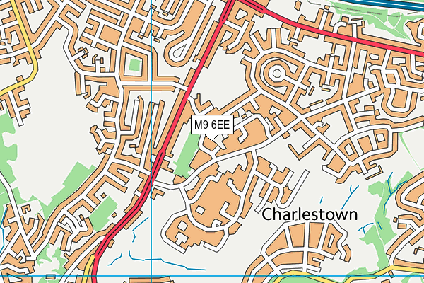 M9 6EE map - OS VectorMap District (Ordnance Survey)