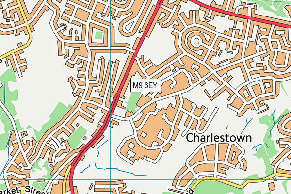 M9 6EY map - OS VectorMap District (Ordnance Survey)
