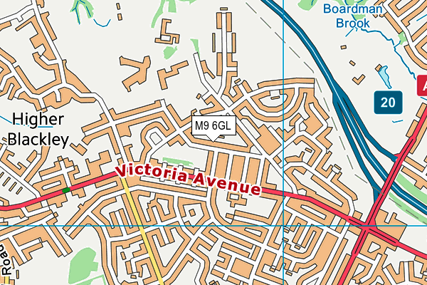 M9 6GL map - OS VectorMap District (Ordnance Survey)