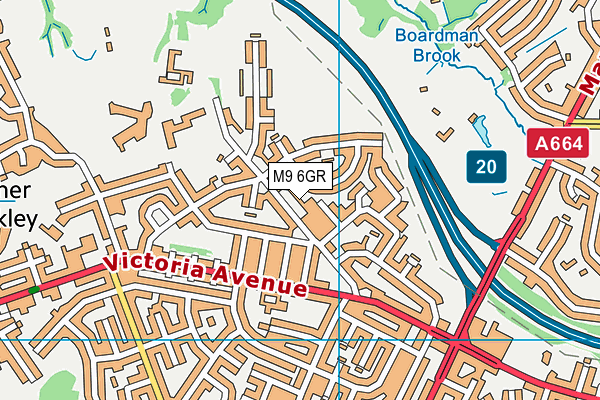 M9 6GR map - OS VectorMap District (Ordnance Survey)